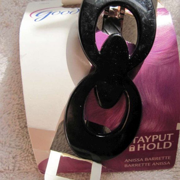 Goody Anissa Plastic Stay Put Slideproof Secure Fit Hold Ring Bow Hair Barrette - Picture 5 of 16